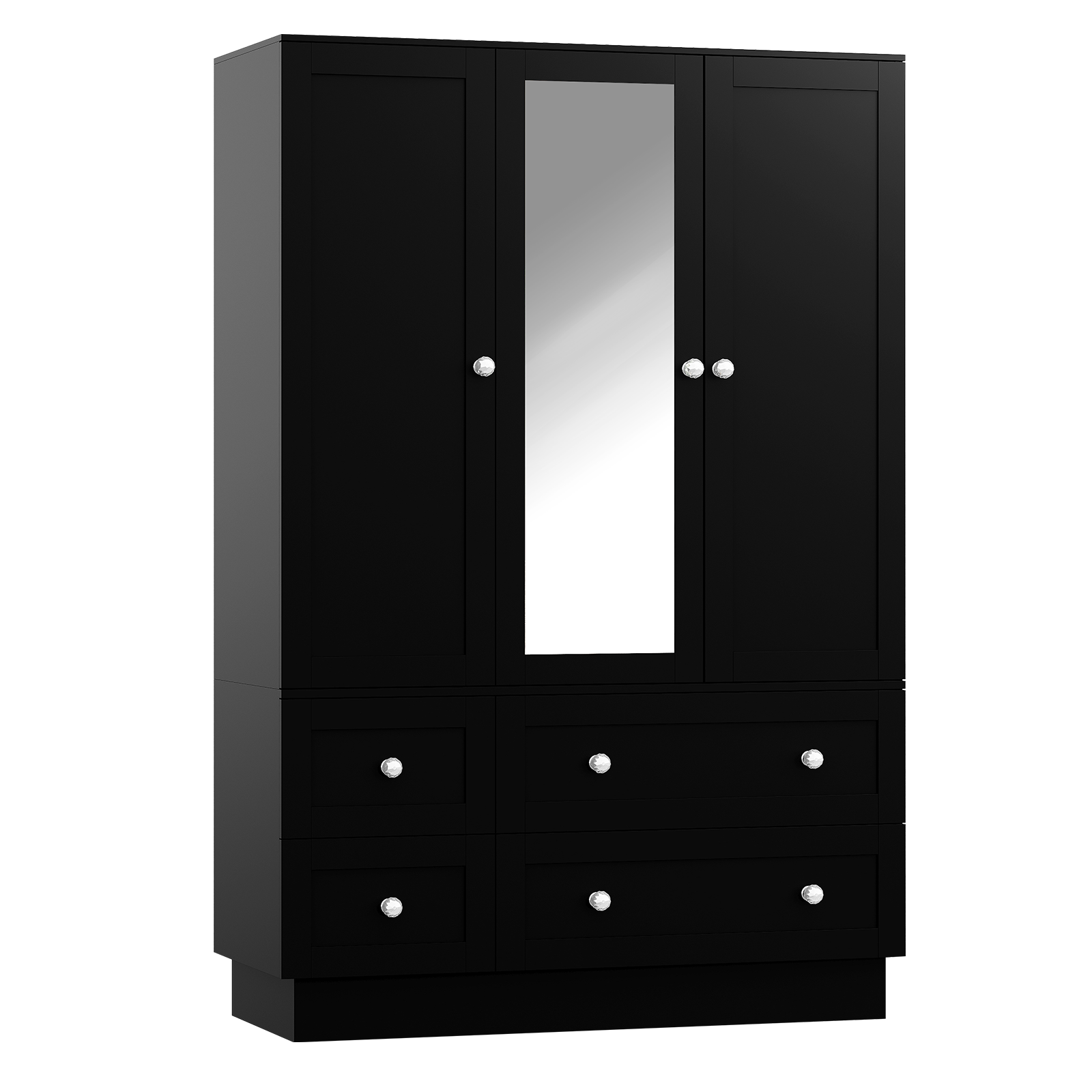 MONROE 71" Mirrored Wardrobe with LED Lights 47.3" W x 18.9" D x 71" H