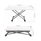 XINNO Height-Adjustable Extendable Folding Coffee Table