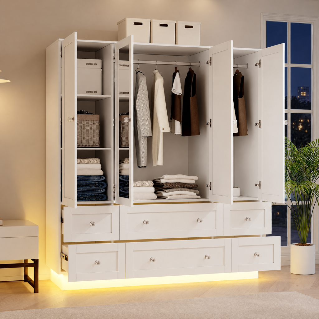 MONROE Mirrored Wardrobe with LED Lights