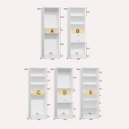 NORRI Freestanding Walk-in Open Wardrobe Closet System White