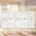 NORRI Freestanding Walk-in Open Wardrobe Closet System White